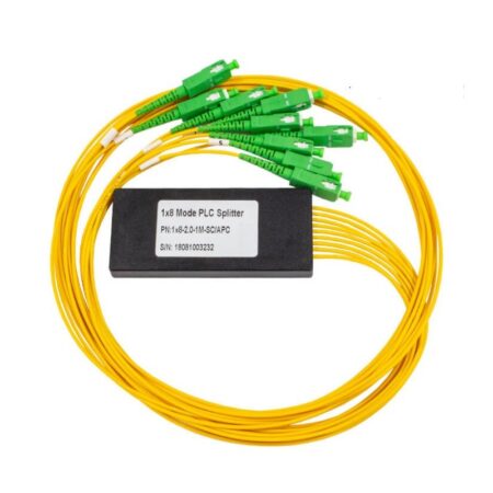 Splitter Óptico Módulo G657A2 PLC 1:8 conector SC/APC-SC/APC