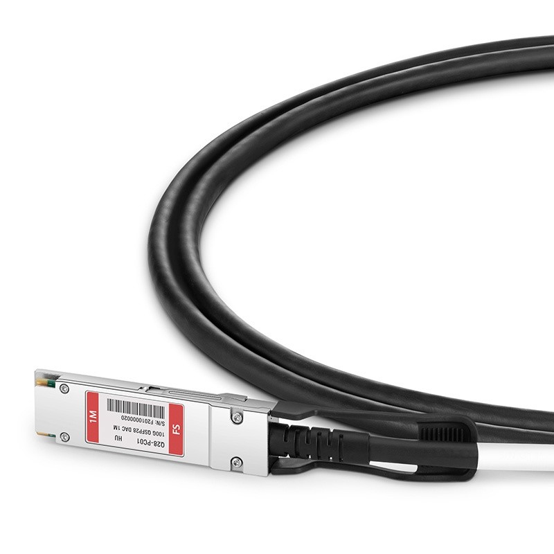 Cable Twinax de cobre de conexión directa pasivo (DAC) compatible con HW QSFP - 100G - CU1M 100G - QSFP28 1m - Imagen 3