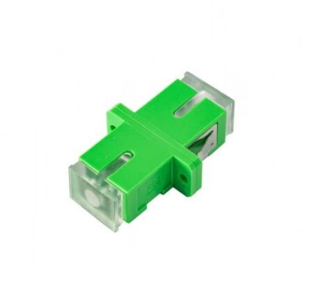 Adaptador con soporte (hembra – hembra) SC/APC_Tapón Transparente