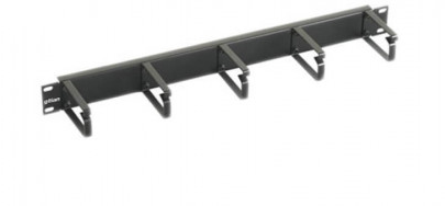 Organizador de cables horizontal 1U | 5 Anillas de plástico