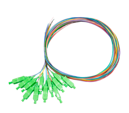 Pigtail G657A2 con conector SC/APC 1,5m – ø 0,9mm (12 uds.) | Colores